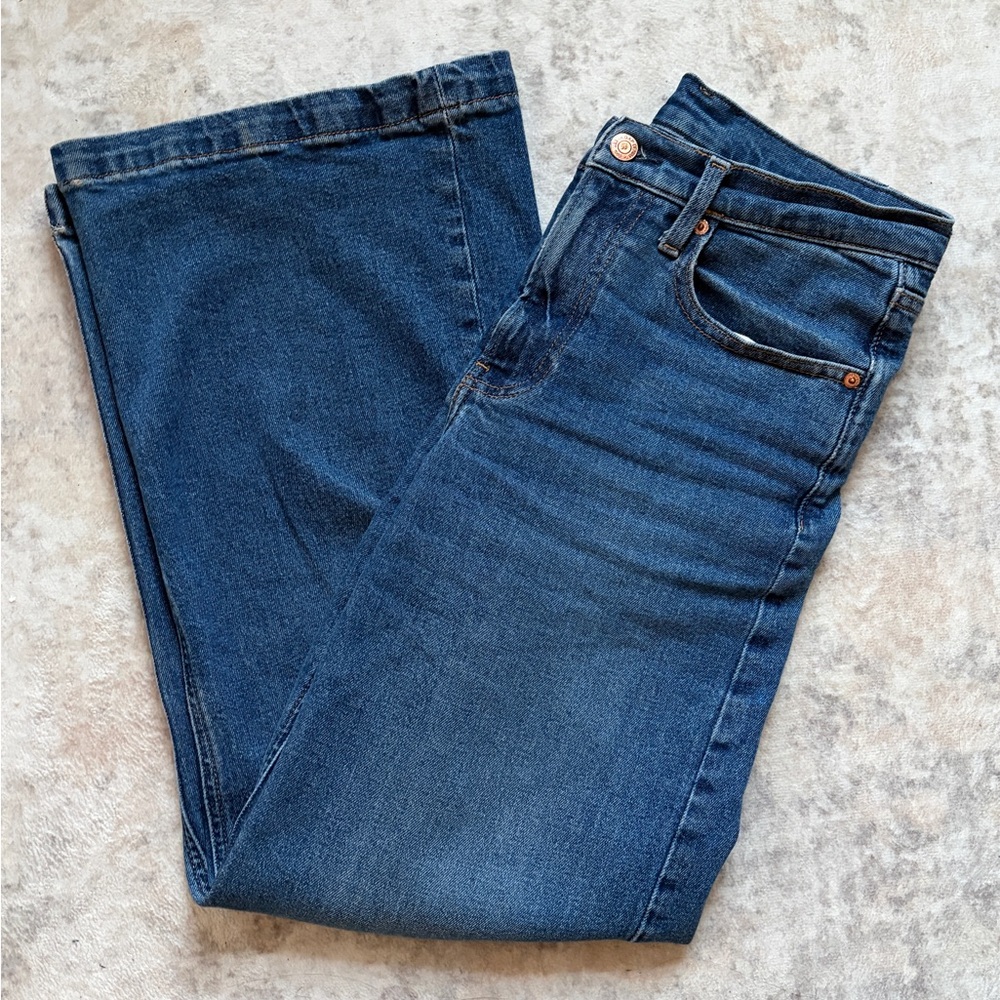 GAP high rise stride wide leg jeans